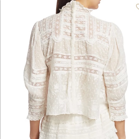 LoveShackFancy Shelly High-Neck Top - Picture 3 of 13